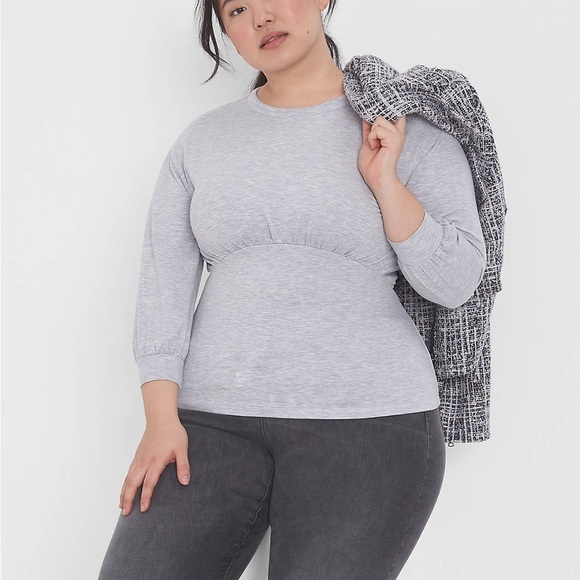 Lane Bryant Relaxed Crew-Neck Waist Panel Sweatshirt - Picture 3 of 11